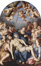 Репродукция картины "deposition from the cross" художника "бронзино аньоло"