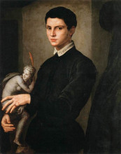 Копия картины "portrait of a sculptor" художника "бронзино аньоло"