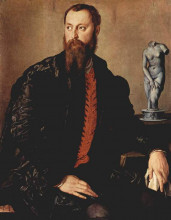 Репродукция картины "portrait of a gentleman" художника "бронзино аньоло"