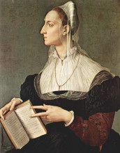 Репродукция картины "portrait of laura battiferri" художника "бронзино аньоло"
