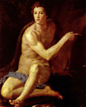 Картина "saint john the baptist" художника "бронзино аньоло"
