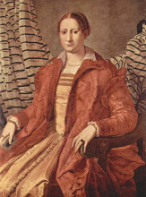 Репродукция картины "portrait of eleonora da toledo" художника "бронзино аньоло"