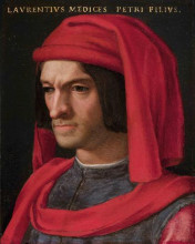 Репродукция картины "portrait of lorenzo the magnificent" художника "бронзино аньоло"