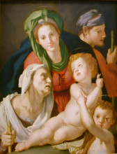 Репродукция картины "holy family" художника "бронзино аньоло"