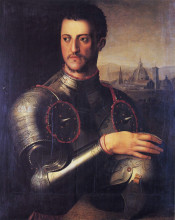 Картина "portrait of the grand duke cosimo i de&#39; medici" художника "бронзино аньоло"