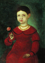 Репродукция картины "portrait of a girl evdokia kuznetsova" художника "бронников фёдор"