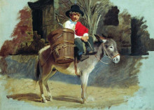 Картина "a boy on a donkey" художника "бронников фёдор"