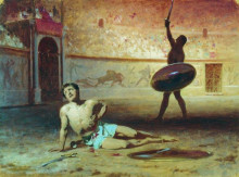 Копия картины "the dying gladiator" художника "бронников фёдор"