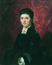 Копия картины "portrait of elena grigoriyevna tolstaya" художника "бронников фёдор"