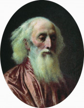Репродукция картины "portrait of an old man in a crimson dress" художника "бронников фёдор"