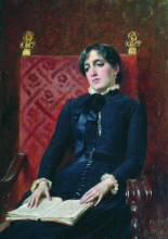 Картина "portrait of a lady with a book" художника "бронников фёдор"