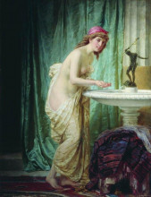 Репродукция картины "the lady at the morning toilet" художника "бронников фёдор"