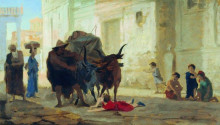 Копия картины "children on the streets of pompeii" художника "бронников фёдор"