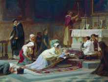 Репродукция картины "the catholic mass" художника "бронников фёдор"