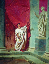 Репродукция картины "the oath of brutus before the statue" художника "бронников фёдор"