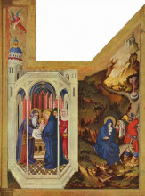 Копия картины "altar of philip the bold, duke of burgundy, right wing: the presentation in the temple and the flight to egypt" художника "брудерлам мельхиор"