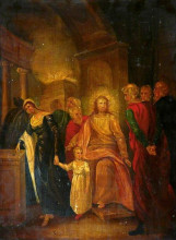 Картина "justice (christ and the elders in the temple)" художника "брэдли джон"