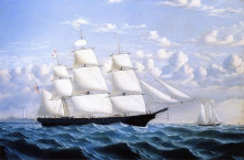 Репродукция картины "clipper ship &#39;northern light&#39; of boston" художника "брэдфорд уильям"
