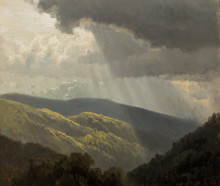 Картина "cloud and sunset study" художника "брэдфорд уильям"