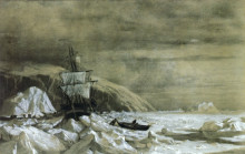 Копия картины "locked in - baffin bay" художника "брэдфорд уильям"