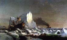 Репродукция картины "sealers crushed by icebergs" художника "брэдфорд уильям"