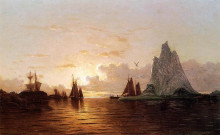 Копия картины "sunset at the strait of belle isle" художника "брэдфорд уильям"