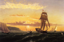 Картина "sunrise on the bay of fundy" художника "брэдфорд уильям"