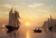 Репродукция картины "sunset calm in the bay of fundy" художника "брэдфорд уильям"