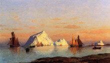 Картина "fishermen off the coast of labrador" художника "брэдфорд уильям"
