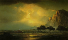 Копия картины "coastal scene at sunset" художника "брэдфорд уильям"