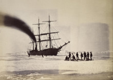 Репродукция картины "hunting by steam in melville bay" художника "брэдфорд уильям"