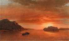 Копия картины "men fishing in a cove, labrador" художника "брэдфорд уильям"