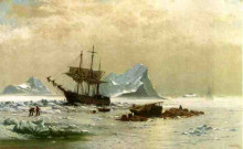 Копия картины "the ice floes" художника "брэдфорд уильям"