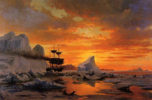 Картина "ice dwellers, watching the invaders" художника "брэдфорд уильям"