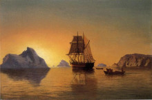 Репродукция картины "an arctic scene" художника "брэдфорд уильям"