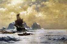 Копия картины "caught in the ice" художника "брэдфорд уильям"