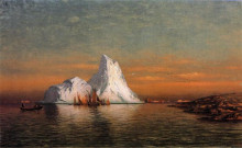 Копия картины "fishing fleet off labrador" художника "брэдфорд уильям"