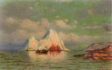 Картина "fishing boats on the coast of labrador" художника "брэдфорд уильям"