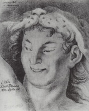 Копия картины "голова вакха" художника "брюллов карл"