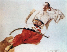Копия картины "портрет п. а. чихачева" художника "брюллов карл"