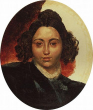 Репродукция картины "портрет баронессы и.и.клодт, жены скульптора п.к.клодта" художника "брюллов карл"