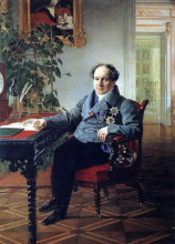 Копия картины "портрет члена государственного совета кн. а.н.голицына" художника "брюллов карл"