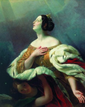 Копия картины "святая царица александра, вознесенная на небо" художника "брюллов карл"