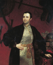 Картина "портрет князя м.а.оболенского" художника "брюллов карл"