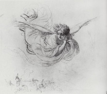 Копия картины "летящий ангел, оплакивающий жертвы инквизиции" художника "брюллов карл"