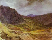 Репродукция картины "долина дельфийская и парнас" художника "брюллов карл"