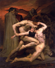 Репродукция картины "данте и вергилий в аду" художника "бугро вильям адольф"