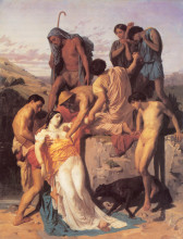 Репродукция картины "zenobia found by shepherds on the banks of the araxes" художника "бугро вильям адольф"