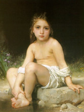 Копия картины "child at bath" художника "бугро вильям адольф"