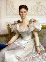 Репродукция картины "madame la comtesse de cambaceres" художника "бугро вильям адольф"